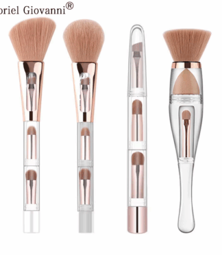1 Pcs 3 in 1 Multi Function Eyeshadow Foundation Powder Face Portable Travel Custom 4 in 1 Makeup Brushes