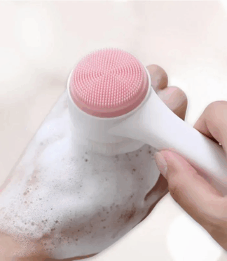 1 3D Silicone Facial Cleansing Brush Manual Massage Facial Cleaner Brush Soft Bristles Exfoliator Double Sided Face Wash Brushes