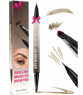 1 Makeup Dual-Ended 2-in-1 Eyeliner Microblading Cosmetics Square Brush Hair Like Brush Tip Brow Pen