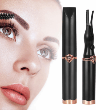 1 Hot Rechargeable Fast Heated Electric Eyelash Curler Portable USB Powered Beauty Tool Long Lasting Natural Eyelashes for Women
