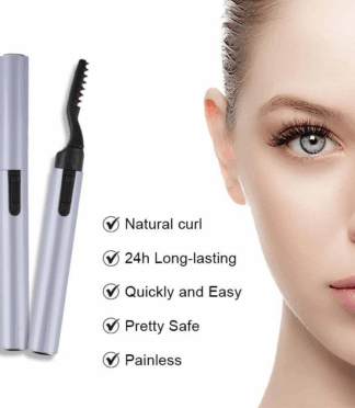1 Portable Reusable Plastic Eyelash Curler Pen 24 Hours Long Lasting Magic Curl Electric Heated Eyelash Curler with Package