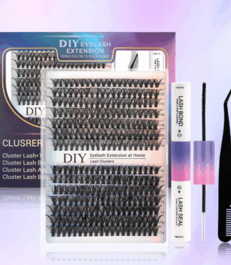 1 Set Large Capacity DIY Segmented False Eyelashes Set 12 Rows 30D40D Combination Hot Melt Fan Eyelashes DIY Eyelash Extensions