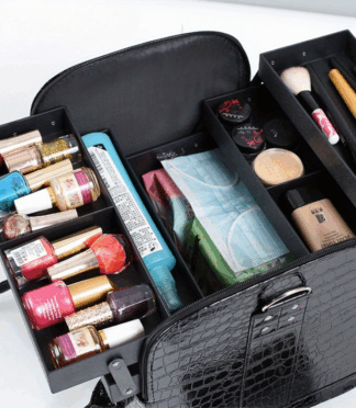 1 case Makeup Bag Large capacity Advanced Sense Hand Nail Tattoo kit and makeup case Multi-layer makeup case