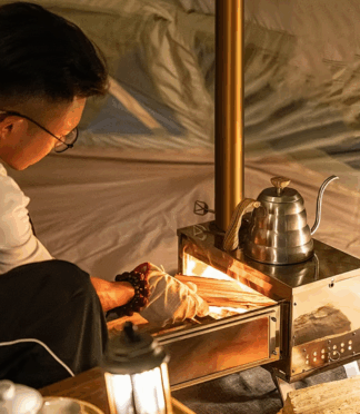 1 pcs Outdoor Camping Hiking Stove Wood Burning Stove Quick Assembly Backpacking Folding Hot Tent Stove