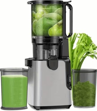 1 PCS 400W Professional Cold-Pressed Slow Juicer with Large 5.8" Feed Chute - Heavy-Duty Electric Juicer Machine for Whole Fruits, Vegetables, Greens - Easy Clean & Assembly, Home/Commercial Use - Ideal Gift for Healthy Living, Highquality Extraction