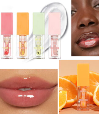 1 Pcs Long Lasting Moisturizing Fruity Lip Oil Nourishing Non-sticky Organic Lip Gloss