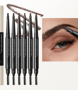 1 Pcs Waterproof Non-fading Long Lasting 2 in 1 Eyebrow High Pigment Non-fading Eyes Makeup