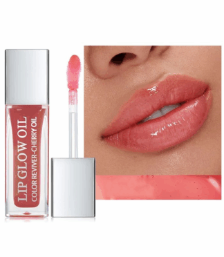 1 Pcs Long Lasting Hydrating Vegan Cheery Lip Oil Lightweight Moisturizing Lip Tint