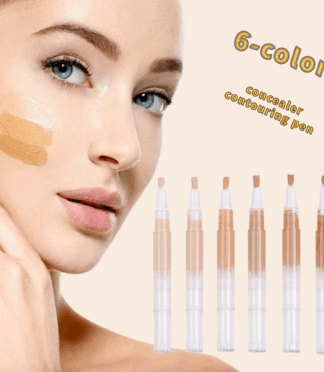 Concealer Pen Full Coverage Face Makeup Concealer Foundation Stick with Brushes