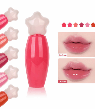 Hot Selling Vegan Lip Oil Cool Refreshing Star Shape Mineral Liquid Lip Gloss High Long Lasting Gloss