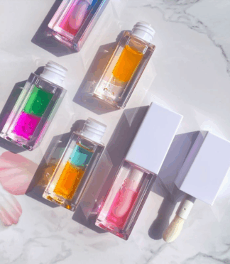 Double Colors Lip Gloss Colour Changing Lip Plumping Oil Fruit Flavor Vegan Cruelty Free Lip Oil