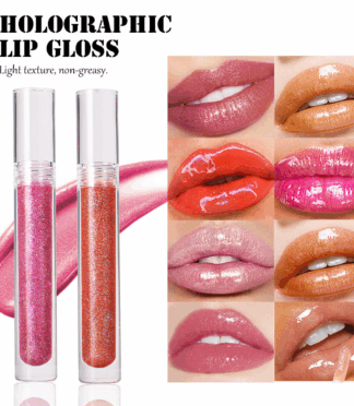 Holographic Lipgloss Shimmer Lip Gloss Silver Glitter Radiant Gloss Lipstick