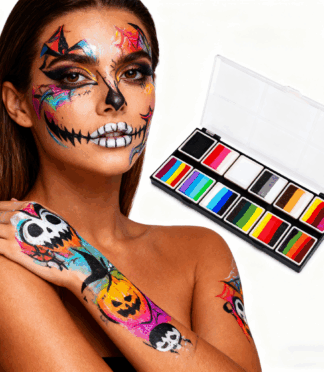 Professional Children's Face Paint Palette Body Painting Water Activated Face Painting Kit for Halloween Makeup Artist
