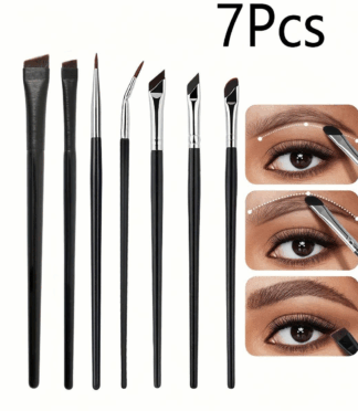 7 Piece Eye Makeup Brush Set Flat Detail Angle Eyeliner Eye Shadow Brushes Professional Eyeshadow Brush
