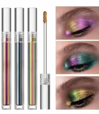 Metallic Liquid Eyeshadow Glitter Waterproof Long Lasting High Pigment Chameleon Sparkly Multicolor Liquid Eyeshadow