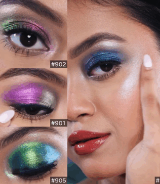 2-in-1 Multichrome Eyeshadow Stick Waterproof Long-Lasting Cream Pencil Duo-Head Shimmer Pigments Luminous Eye Makeup