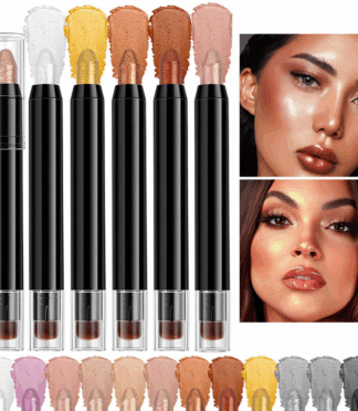 Buildable Cream Highlighter Stick Shimmer Highlighter and Bronzer Stick Face Brighten