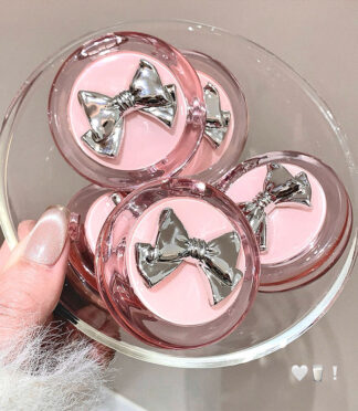 Natural Matte Monochrome Easy to Color Butterfly Bow Face Multi Purpose Cream Blush with Mirror