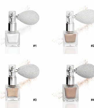 High Gloss Glitter Powder Bronzer Highlighter 4 Color Vegan Shimmer Makeup Highlighter Spray