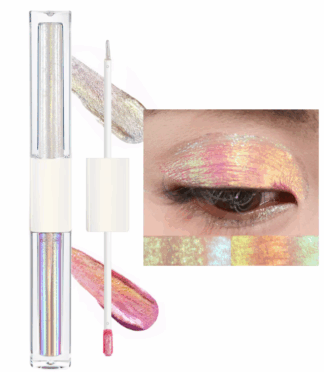 2-in-1 Multichrome Eyeshadow Eyeliner Glitter Liquid and Shimmer Powder Eye Shadow