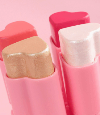 Love Blush Vegan Highlighter Brozer Face Brighten Cheek Stick for Face Makeup