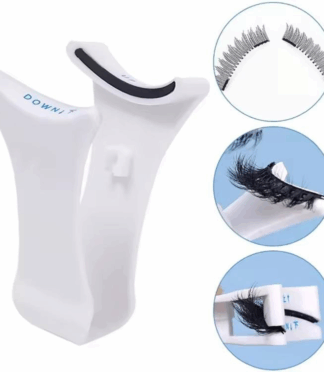 Magnetic Eyelashes Tweezer Plastic False Eyelash Curler with Clamp for Convenient Makeup Application