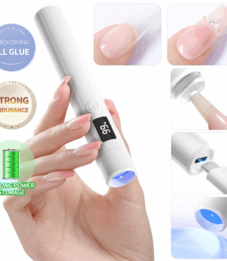 Portable Mini UV Light Nail Dryer with Screen Display for Manicure and Gel Nails Flash Cure Lamp Nail Beauty Tool