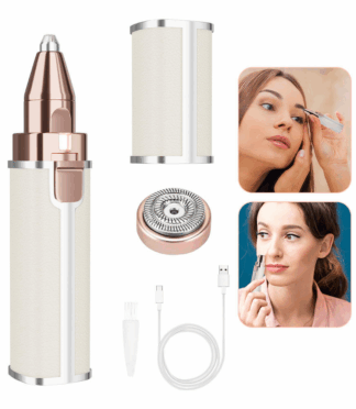 2 in 1 Portable Women Painless Shaver Tool Facial Lipstick Shape Hair Removal Mini Eye Brow Epilator Electric Eyebrow Trimmer