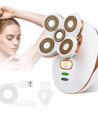 Portable USB-Charging Lady Shaver Five Stainless Steel Blades Waterproof Bikini Trimmer for Body Hair for Household RV Hotel Use