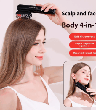 4 in 1 Electrical Hair Growth Comb Hair Oil Applicator Red Light Therapy Microcurrent Head Scalp Massage for Scalp Face and Body