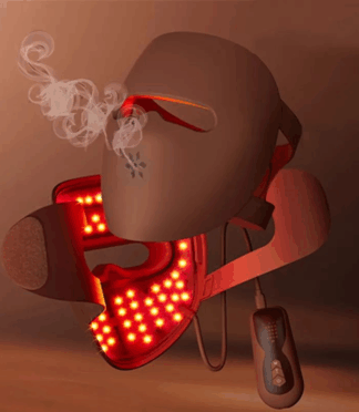 Red Green Photon Near Infrared Acne Skin Care Whritening Wrinkle Face Beauty Silicone LED Facial Light Therapy Mask