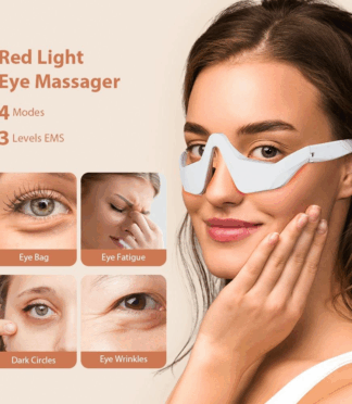 Electric Eye Massager Anti Wrinkle,Anti-Aging Red Light Eye Relief Glasses Dark Circle Diminishing